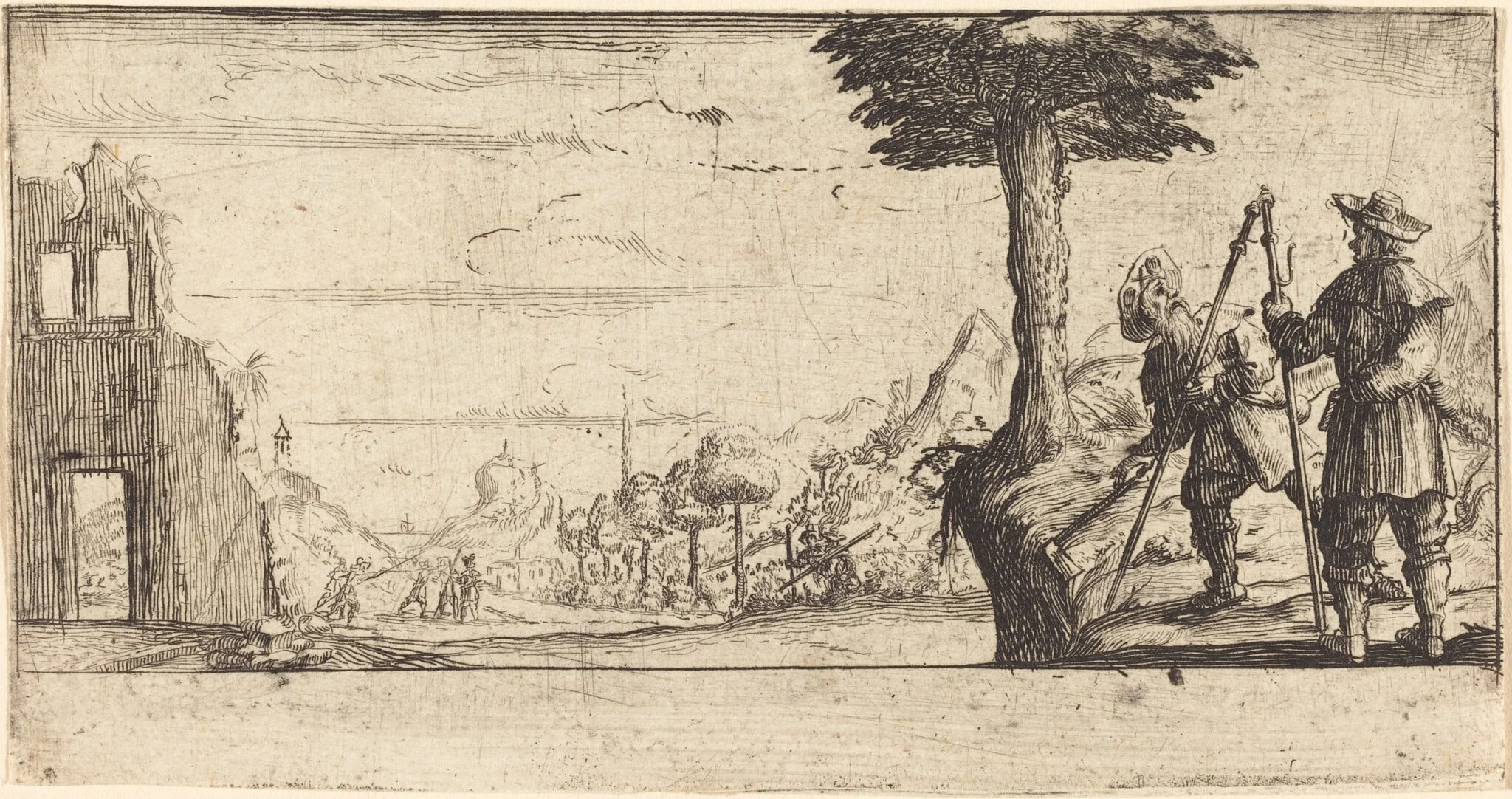 Landscape with Two Pilgrims, detail