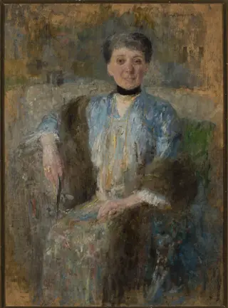 Portrait of Maria Morzycka, by Olga Boznańska, oil, 1913