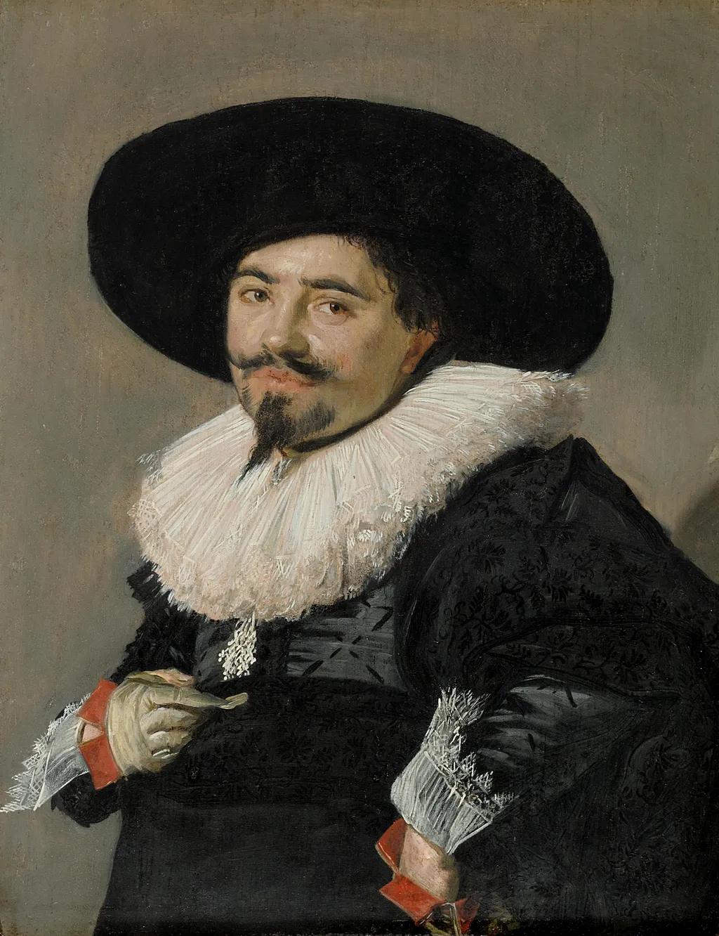Portrait of a man, possibly Palamedes, by Frans Hals, oil, 1625