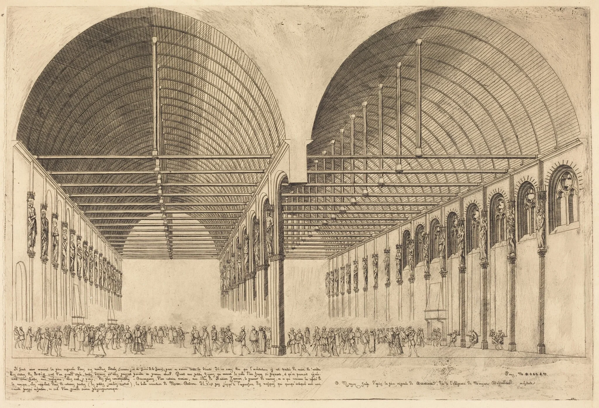 La salle des pas-perdus à l'ancien Palais-de-Justice, Paris (The Antechamber of the Palace of Justice, Paris), detail