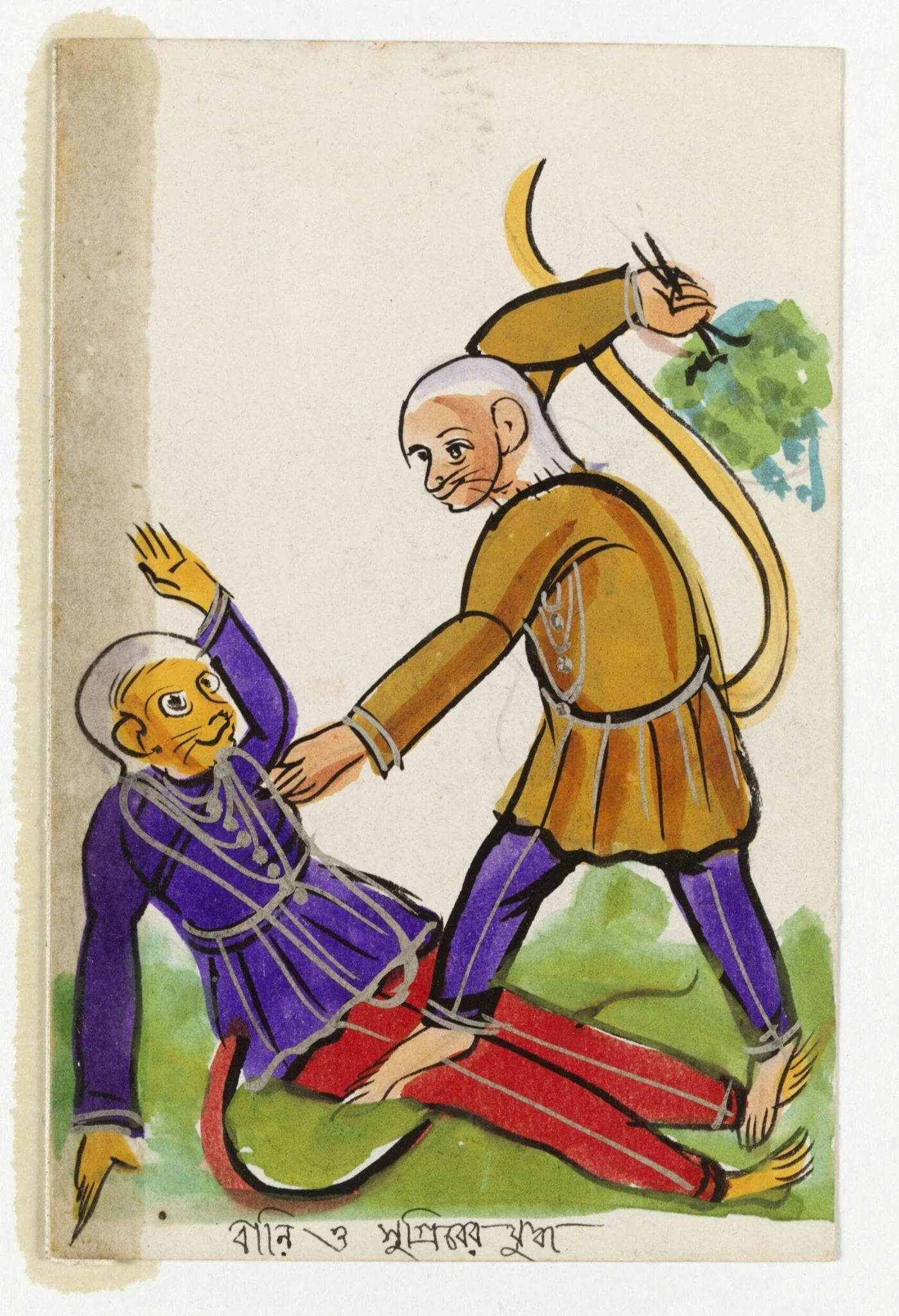 Bali and Sugriva, detail