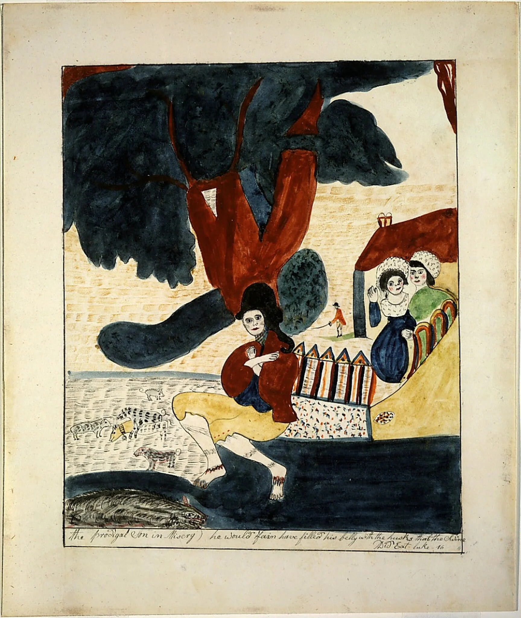 The Prodigal Son in Misery, detail