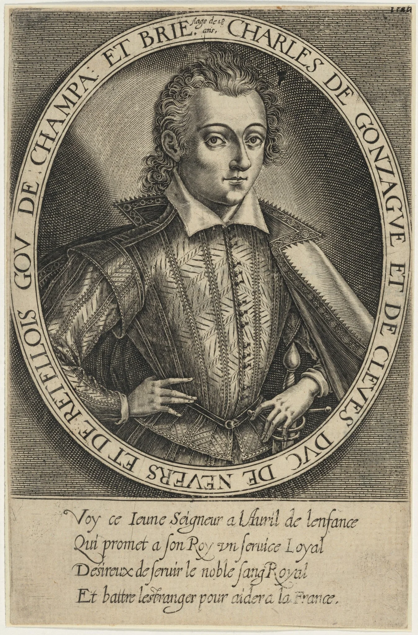 Charles de Gonzaga and Cleves, Duke of Mantua, detail