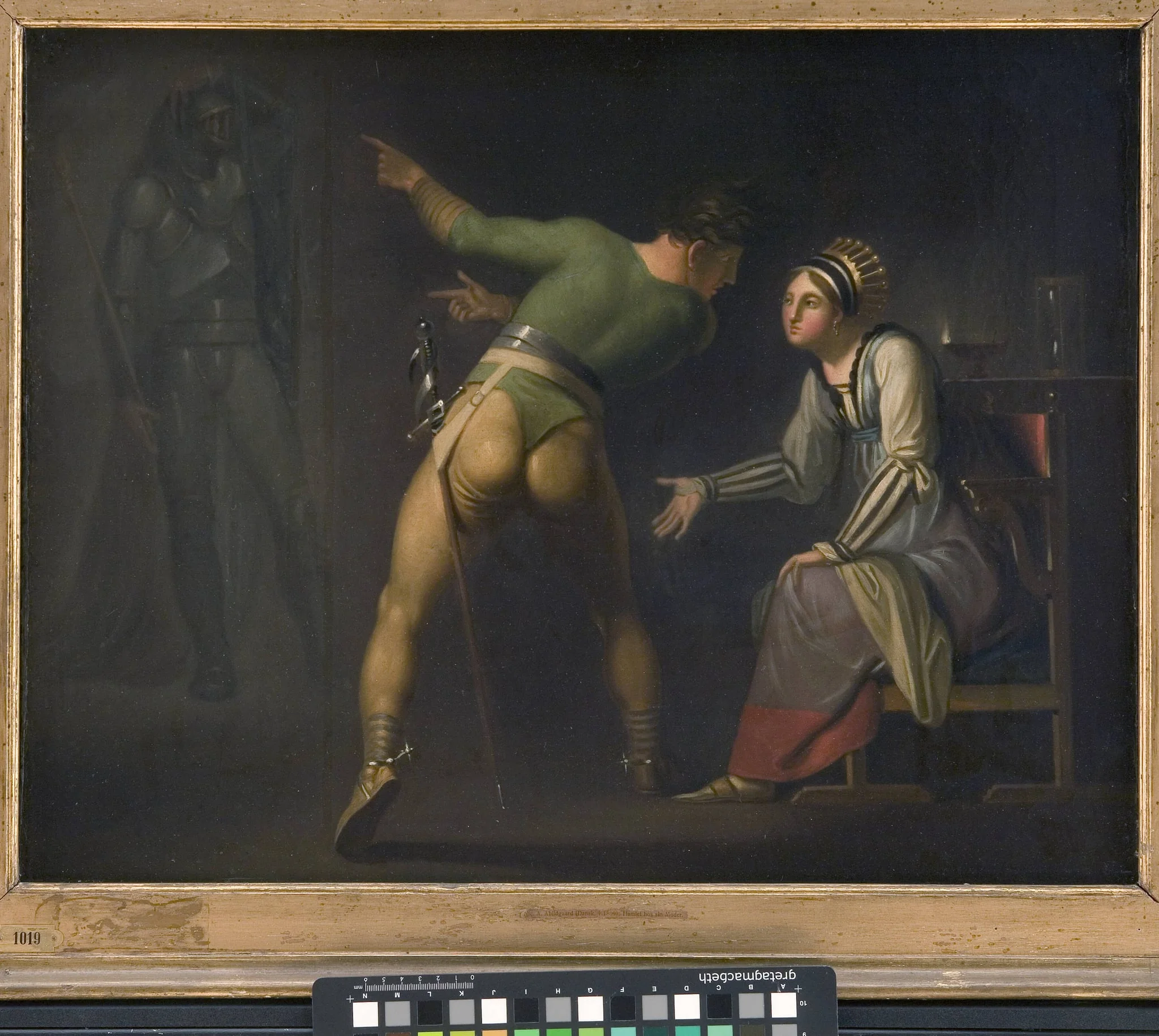 Hamlet and his Mother. Episode from Shakspeare's Hamlet, detail