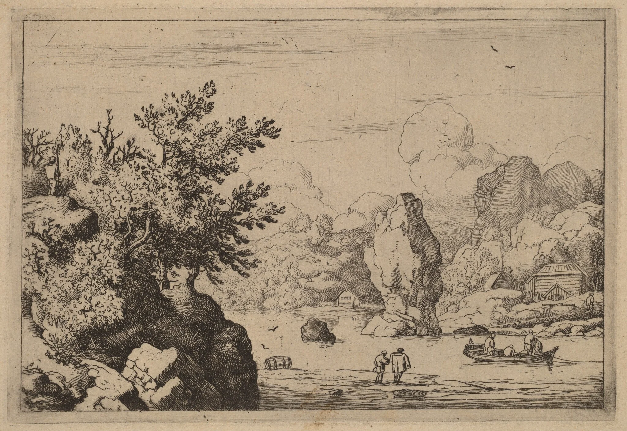 Rock in the Middle of a River, detail