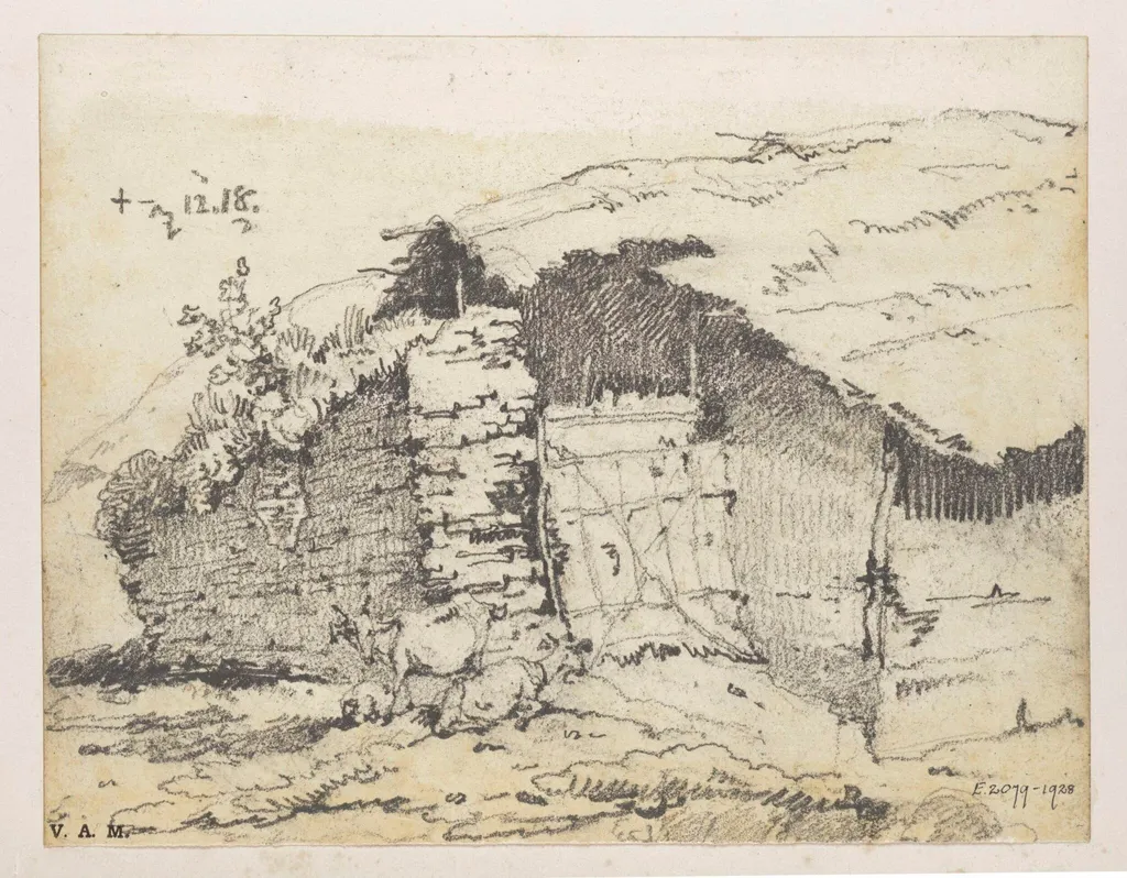 A Bengal village hut, by George Chinnery, 12