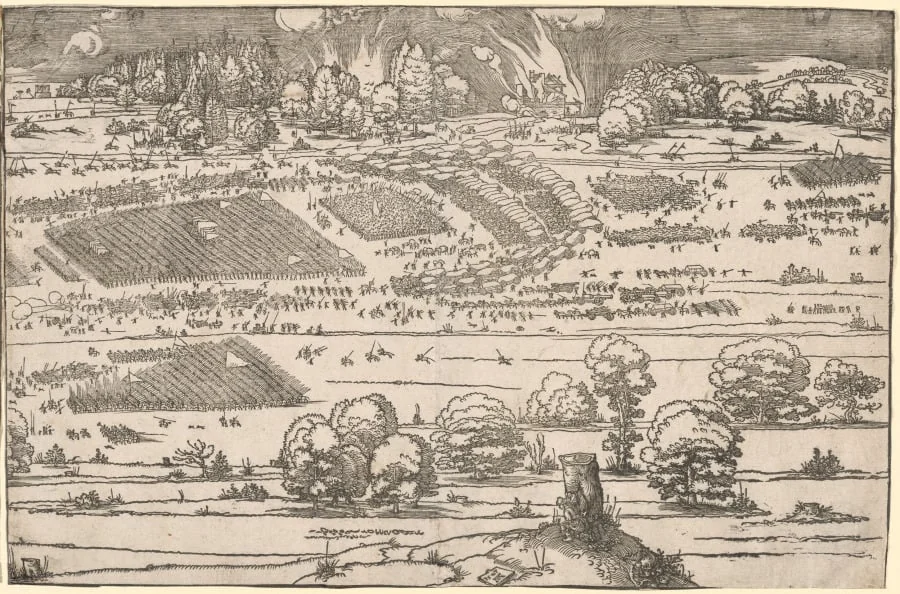 Siege of a Fortress: Left Portion, detail