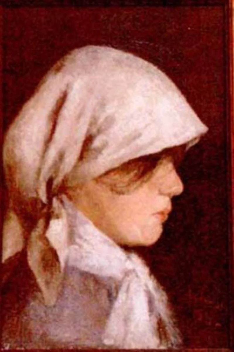 Profil de fată, detail