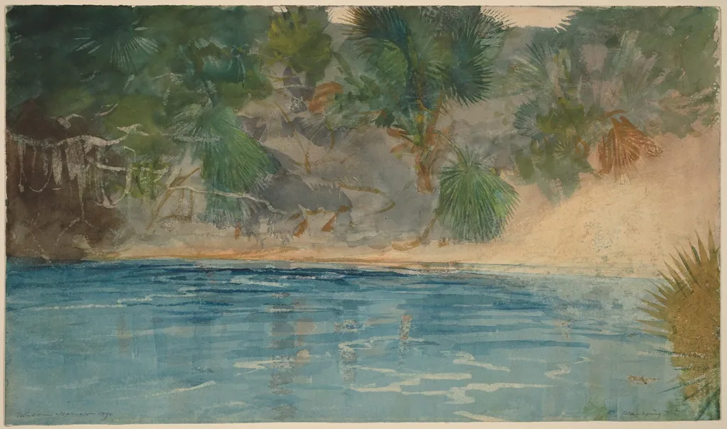 Blue Spring, Florida, by Winslow Homer, watercolor, 1890