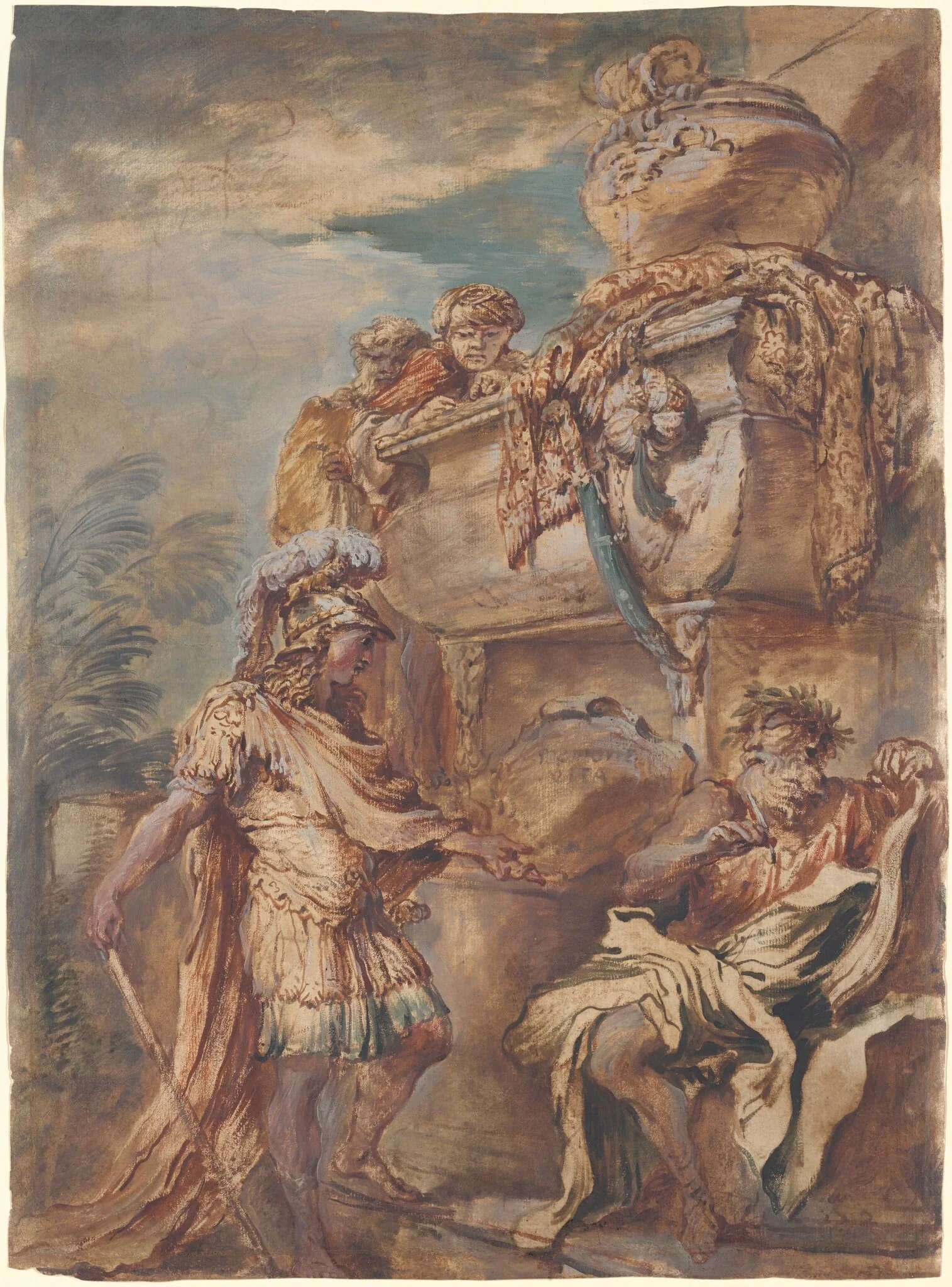 Alexander at the Tomb of Cyrus, detail