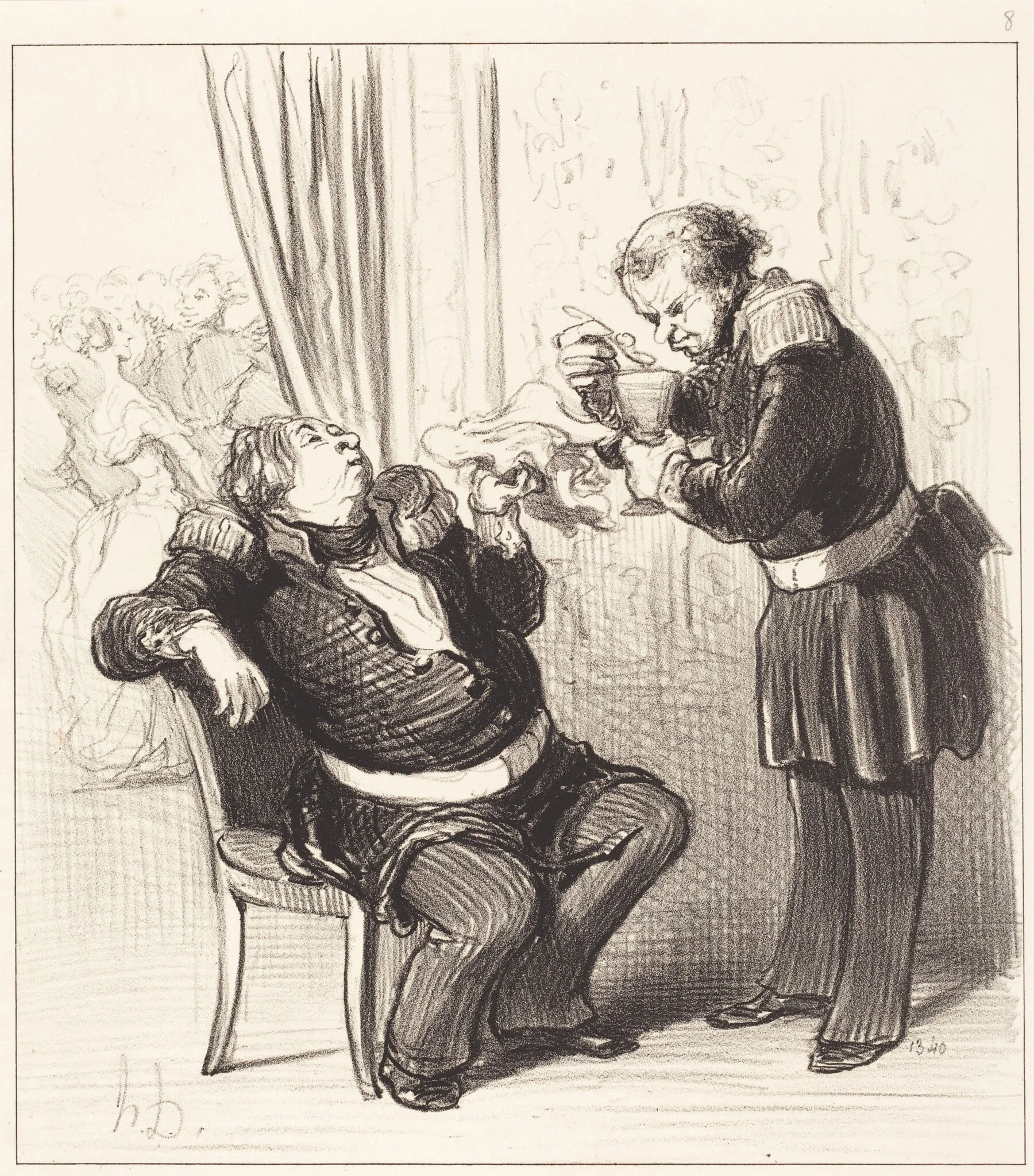 Décidément nous nous amusons trop, Guillochard!..., detail