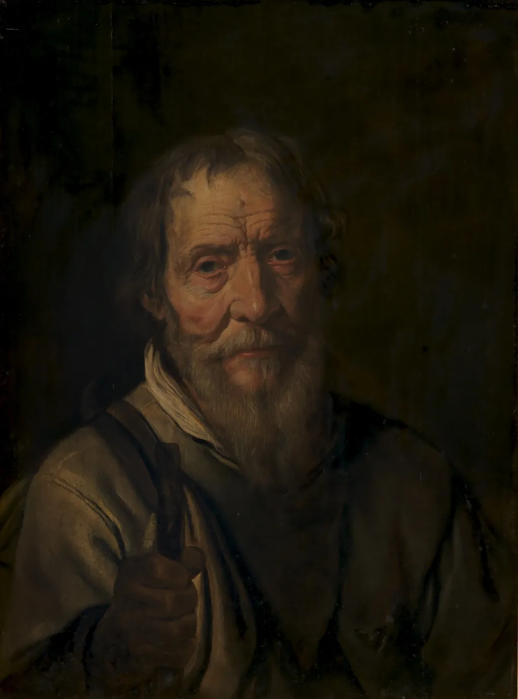 Portrait of an Old Man. Christian Jacobsen Drakenberg (?), by Karel van Mander III, oil, 1647