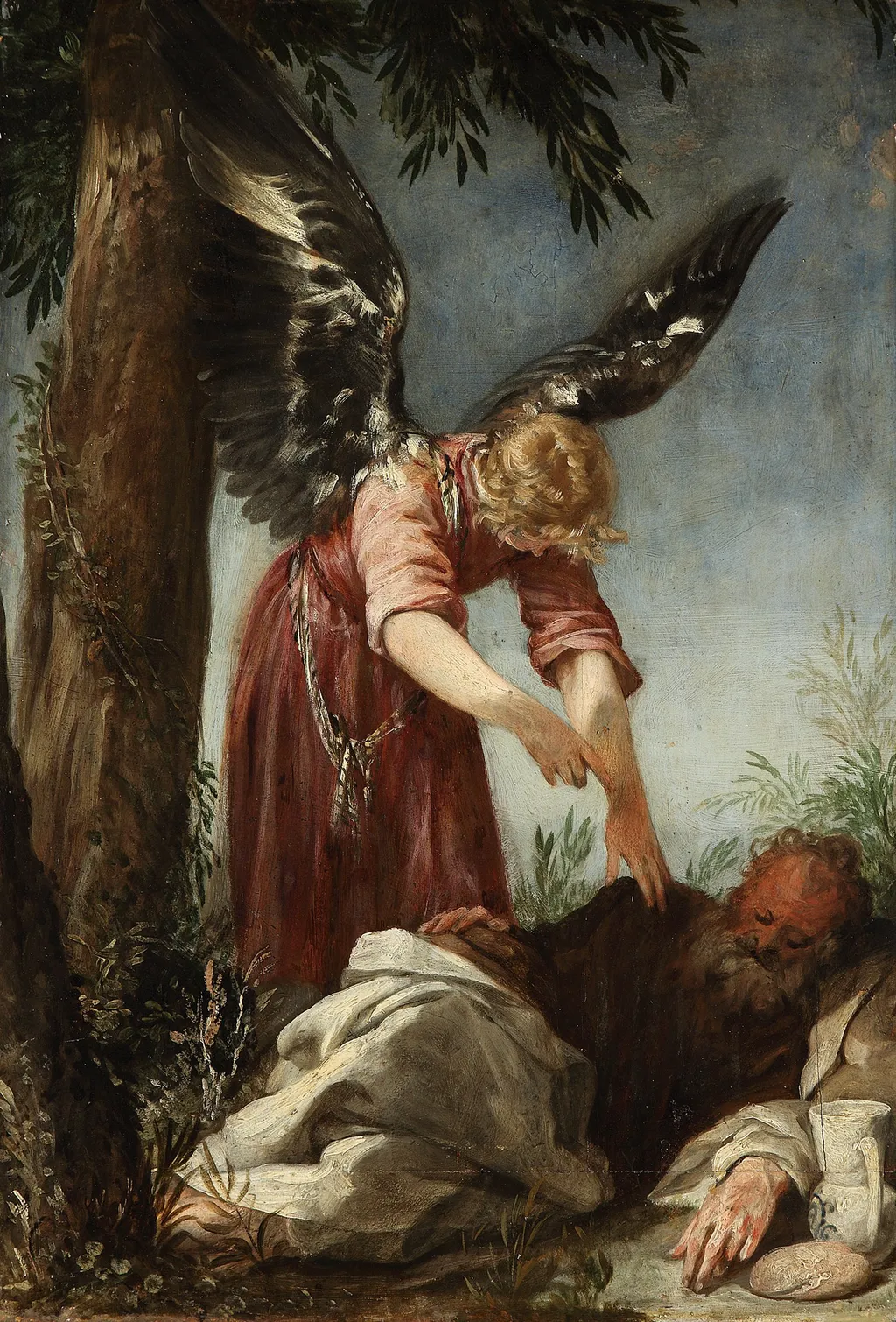 An Angel Awakens the Prophet Elijah, by Juan Antonio de Frías y Escalante, unspecified, 1667