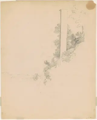 Landscape [verso], by William E. Winner, graphite, 1880
