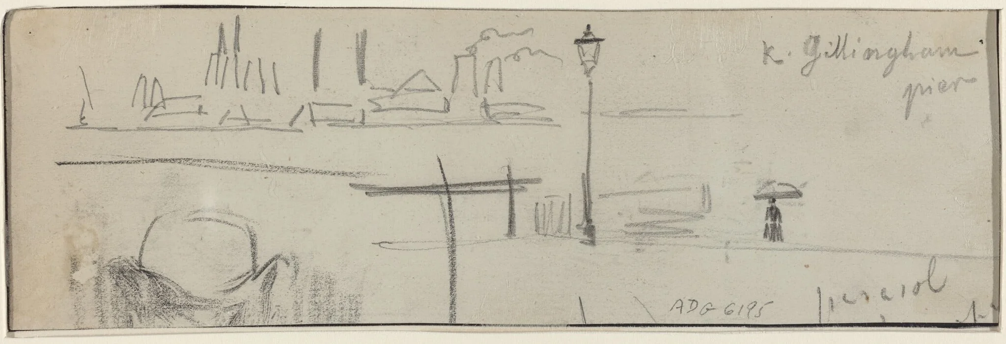 Gillingham Pier, London [verso], detail