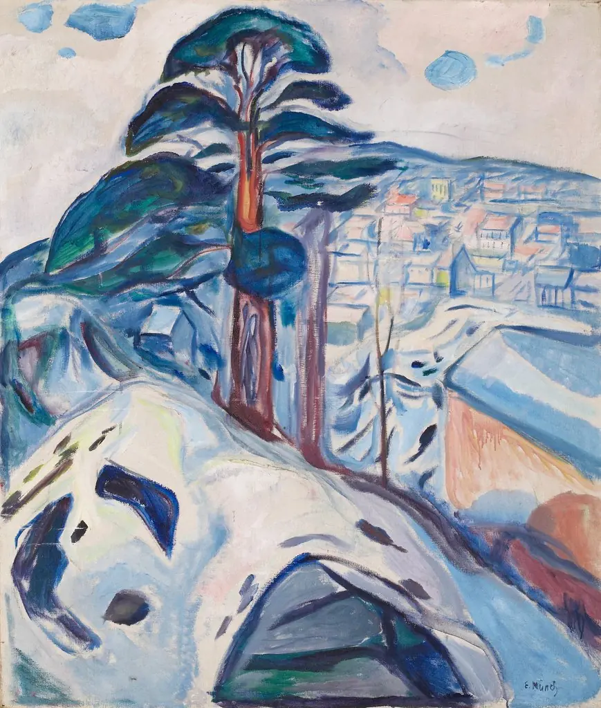 Winter in Kragerø, by Edvard Munch, oil, 1916