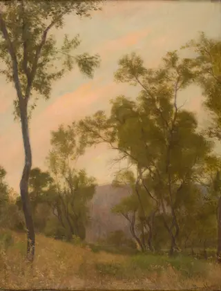 Landscape, by Joan Brull Vinyoles, oil, 1911