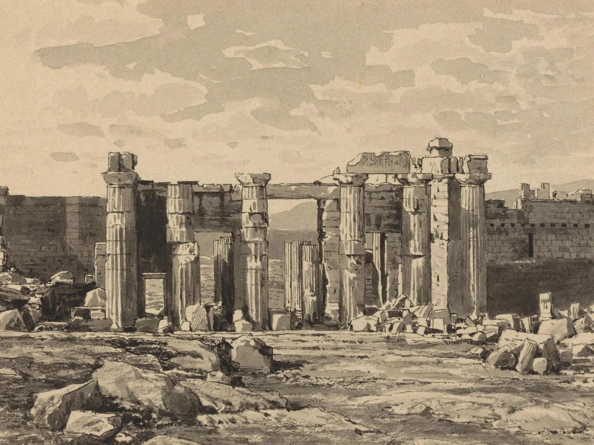 The Propylaeum from the East, detail