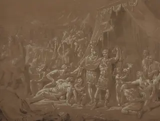 A Scene from the Life of Trajan, by Conrad Martin Metz, chalk, 1817