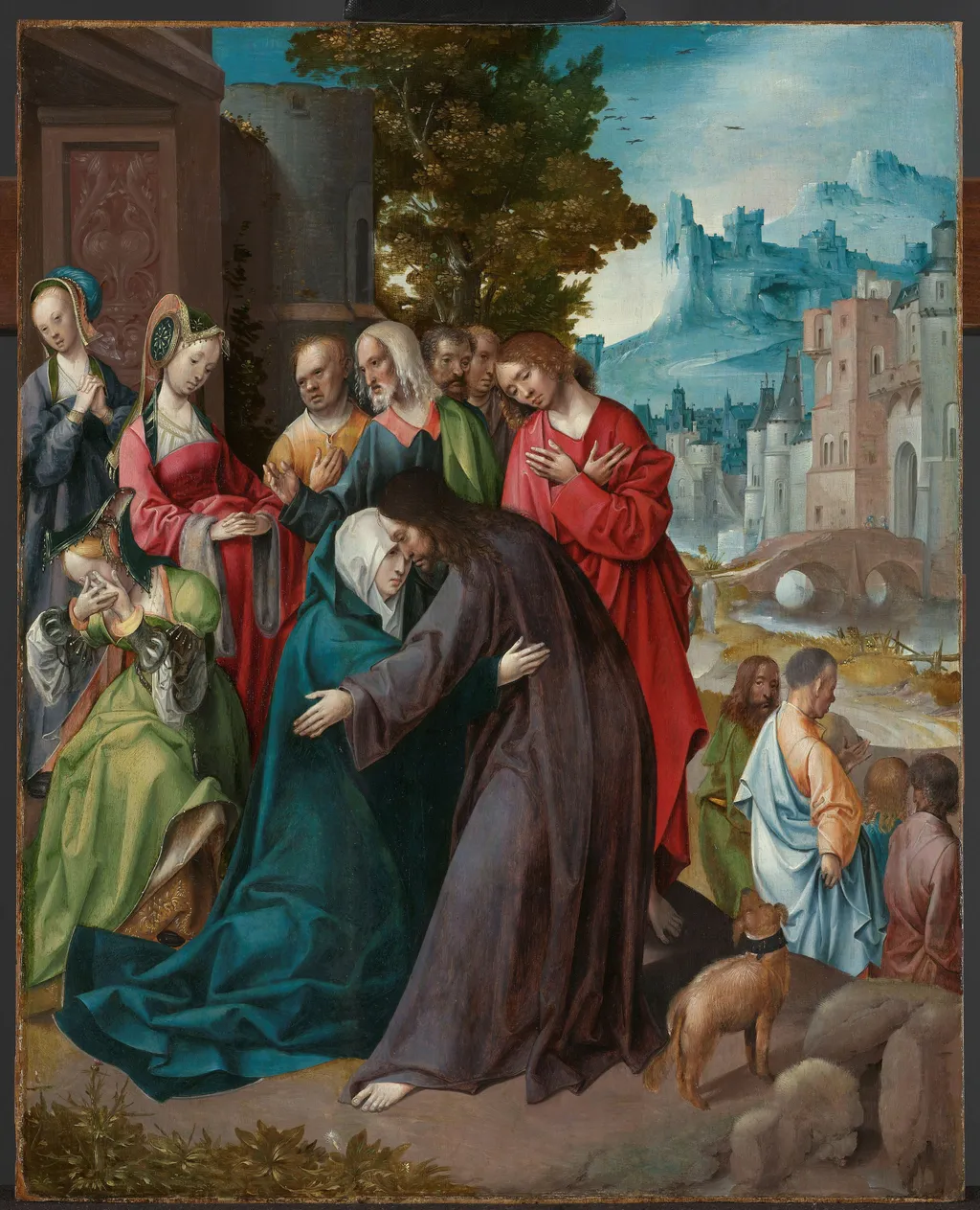 Christ Taking Leave of his Mother, by Cornelis Engebrechtsz., oil, 1517
