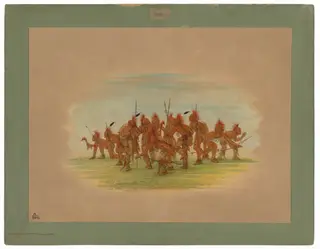 Discovery Dance - Saukie, by George Catlin, oil, 1861