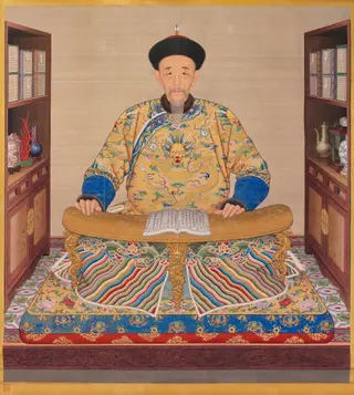 清康熙书房坐像