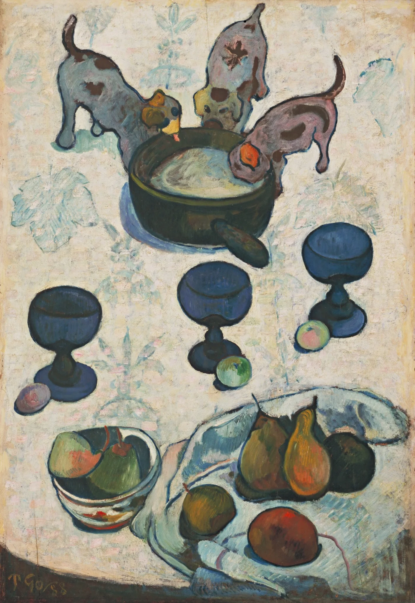 Still Life with Three Puppies, detail