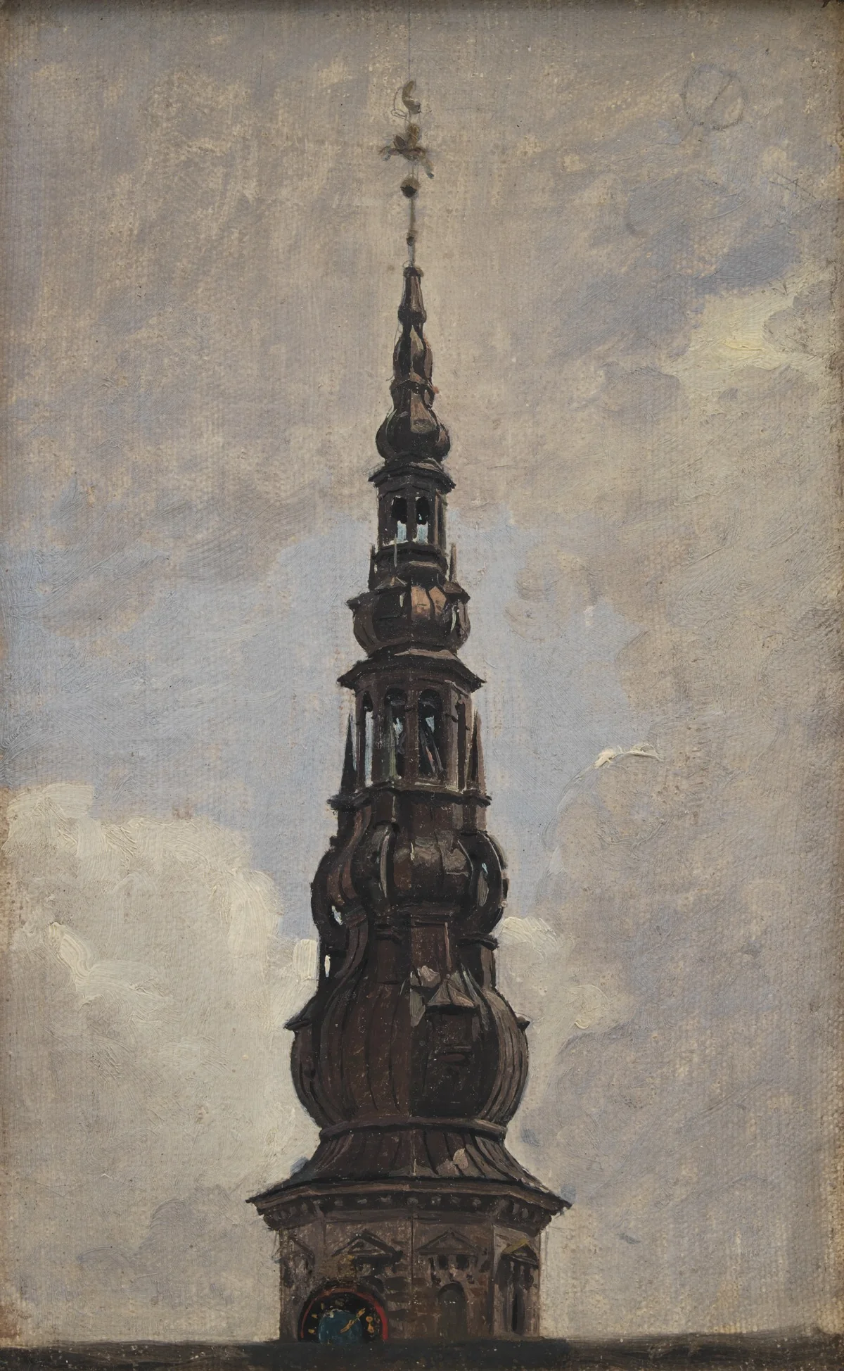 Trompetertårnets spir. Kronborg. Studie, detail
