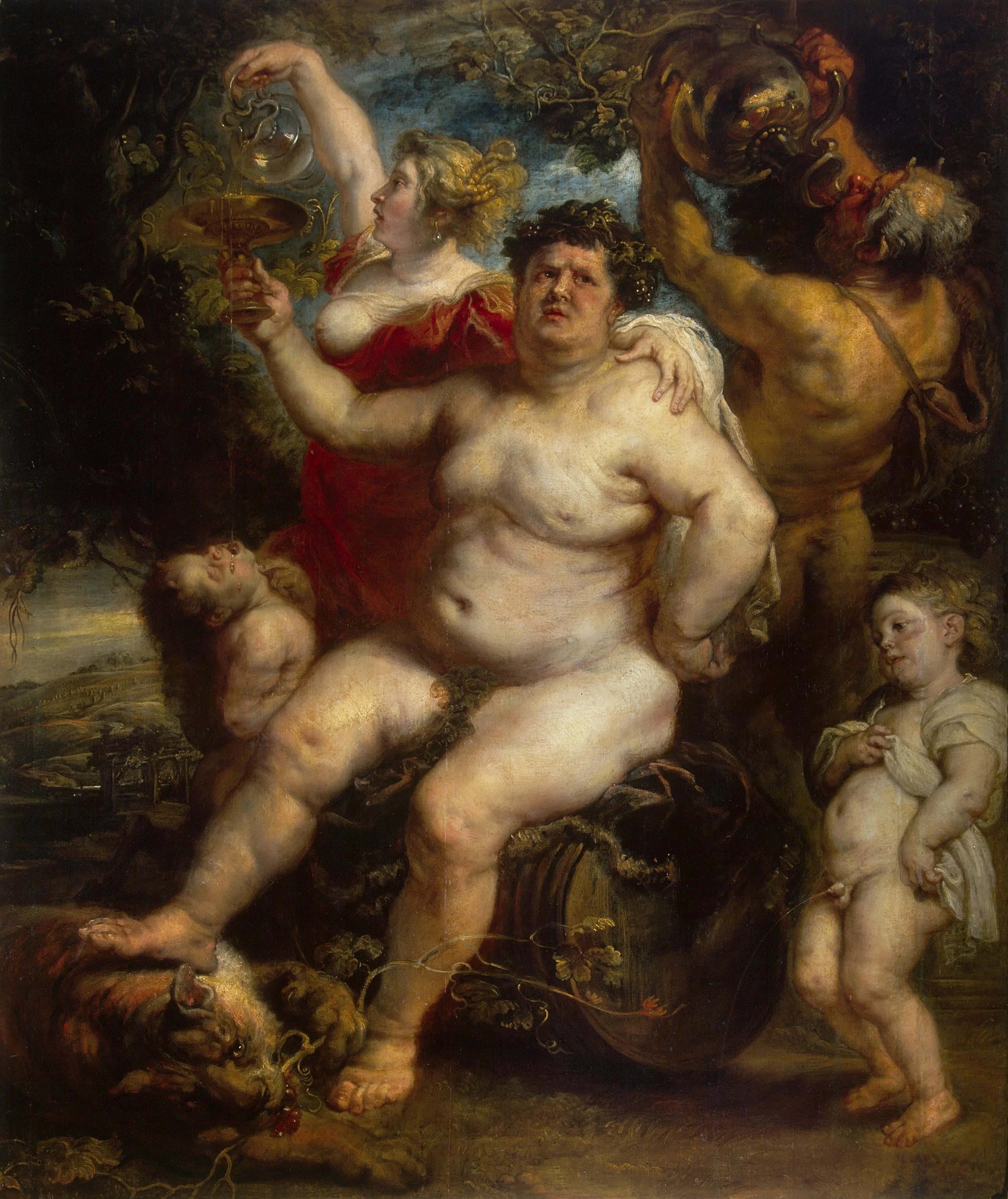 Bacchus, detail