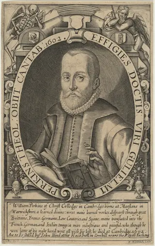 William Perkins, D.D., by Renold Elstrack, ink, 1598