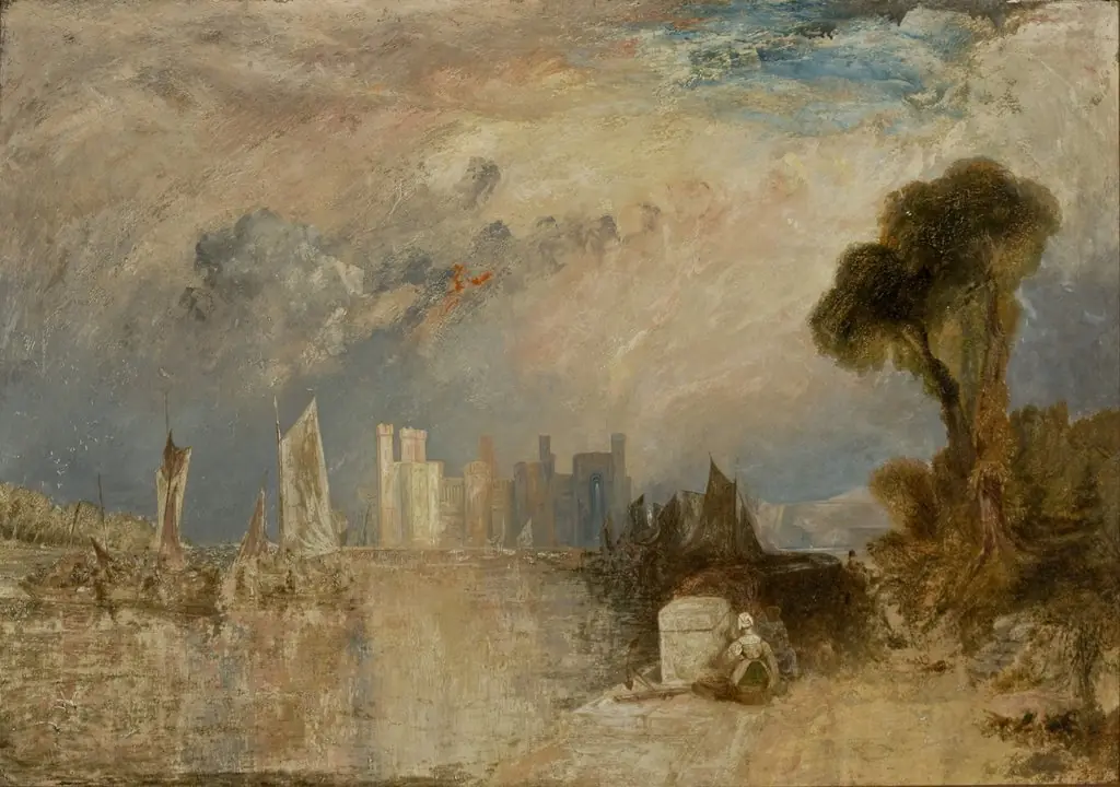 Caernarfon Castle, by Joseph Mallord William Turner, oil, 1830