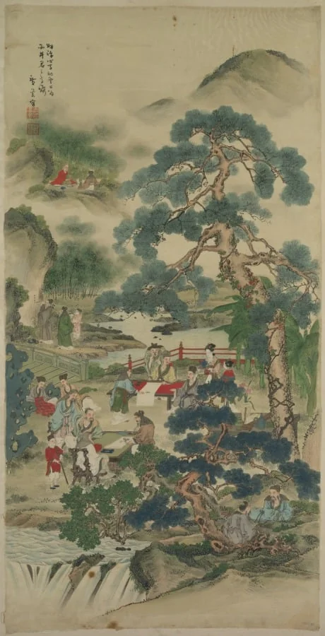 Chinese Sages in a Garden, detail