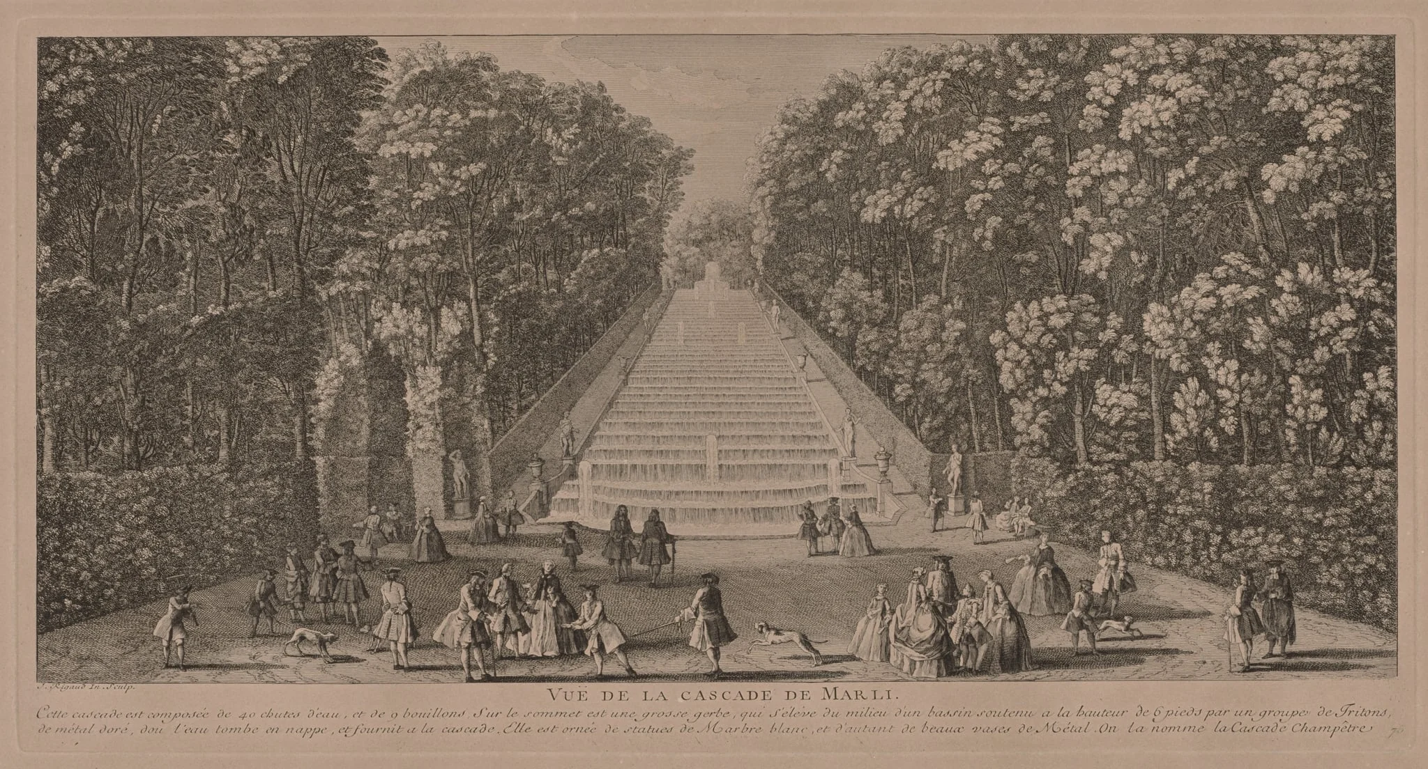The Cascade at Marli, detail