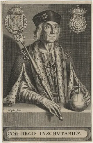 Henry VII of England, by Michel Lasne, ink, 1628
