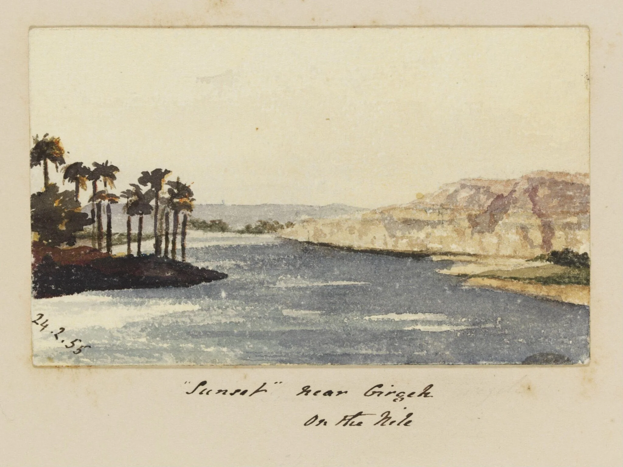 "Sunset" near Girgeh On the Nile', detail