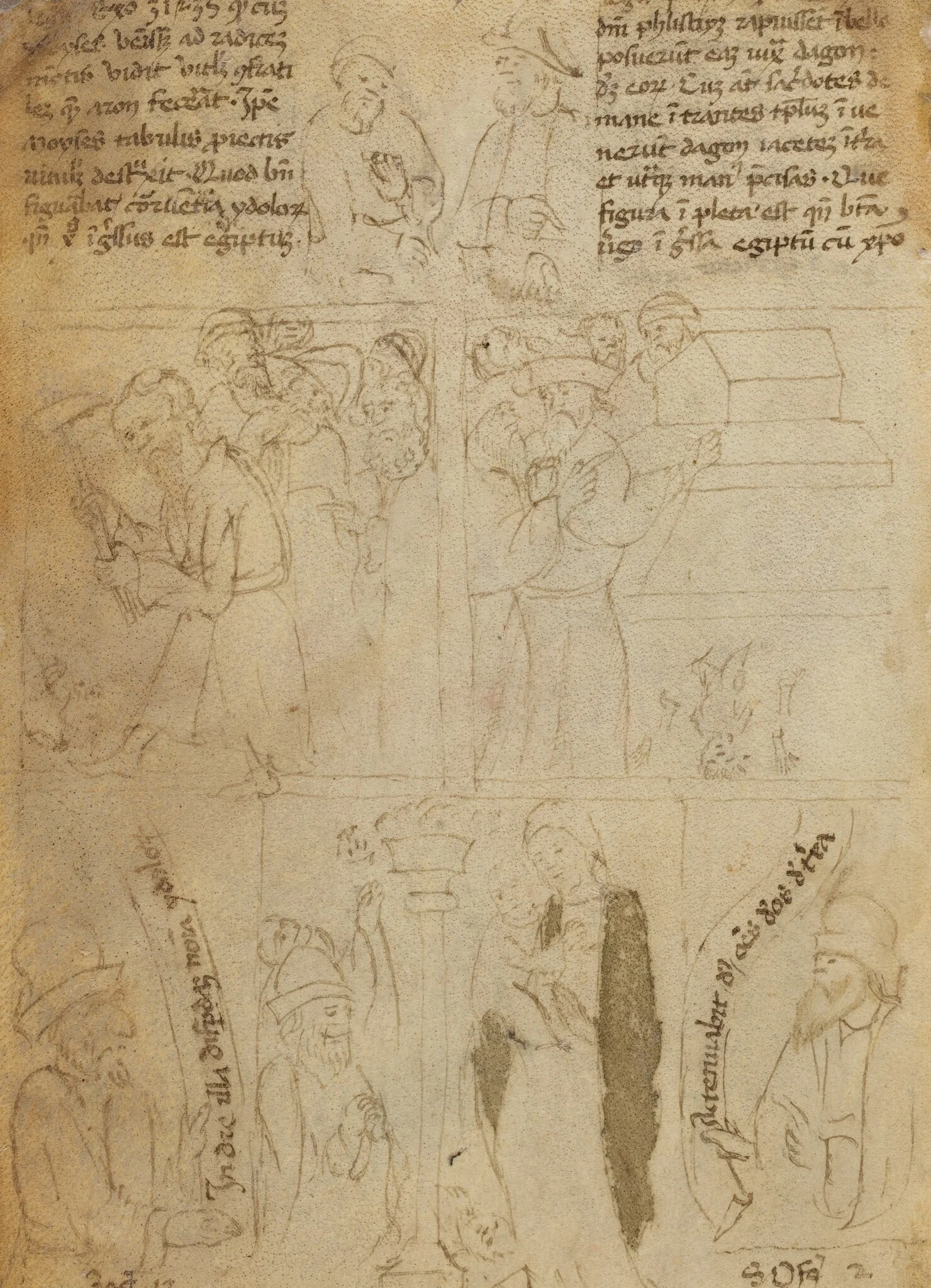The Destruction of the Egyptian Idols [verso], detail