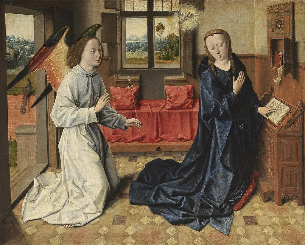 The Annunciation, by Dieric Bouts, oil, 1467