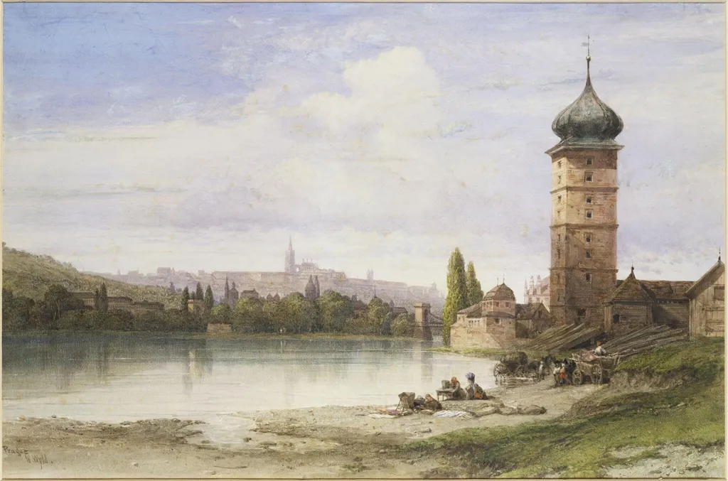 The City of Prague, by Wyld, watercolor, 1850
