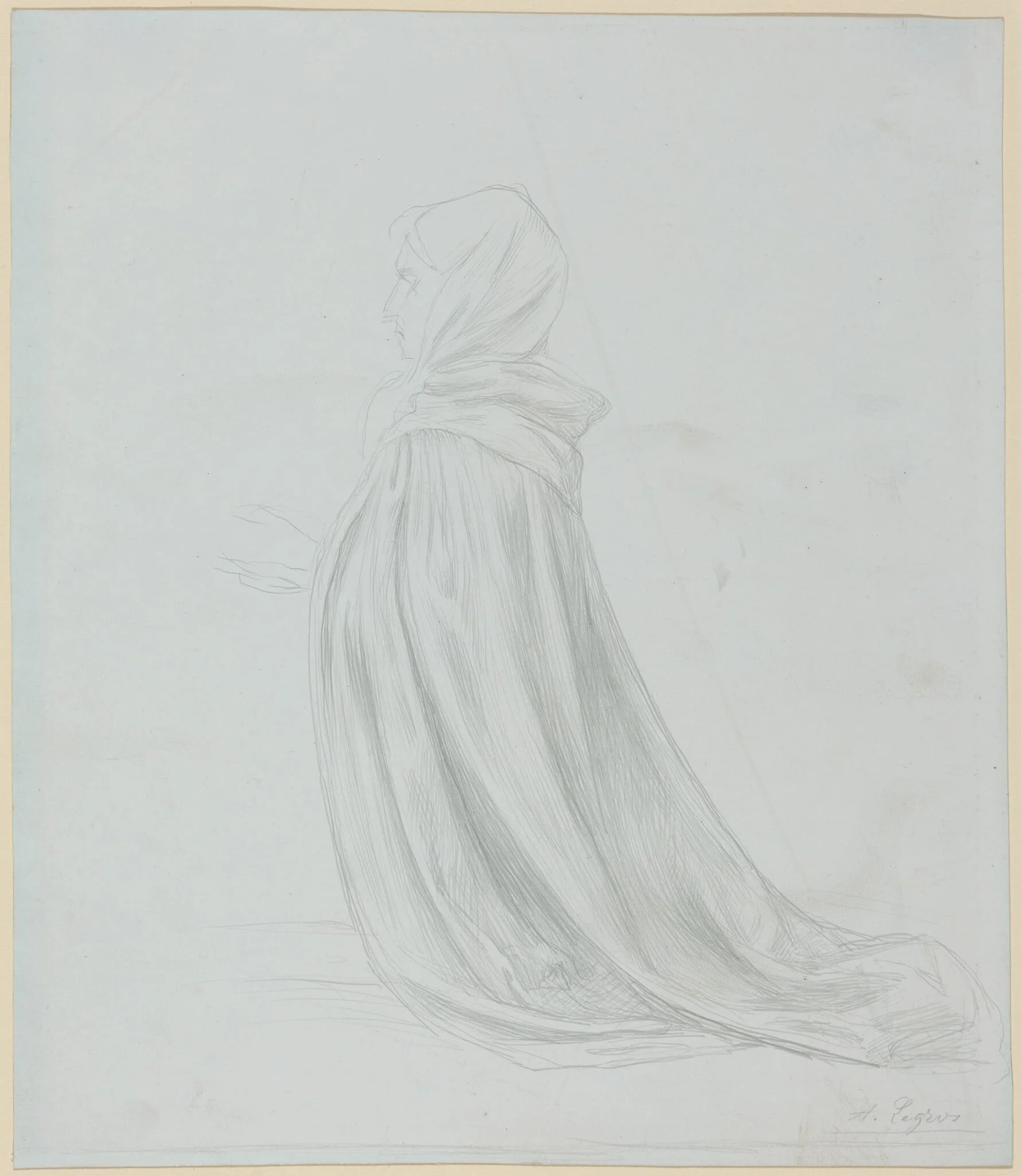 Woman in a Cloak, detail