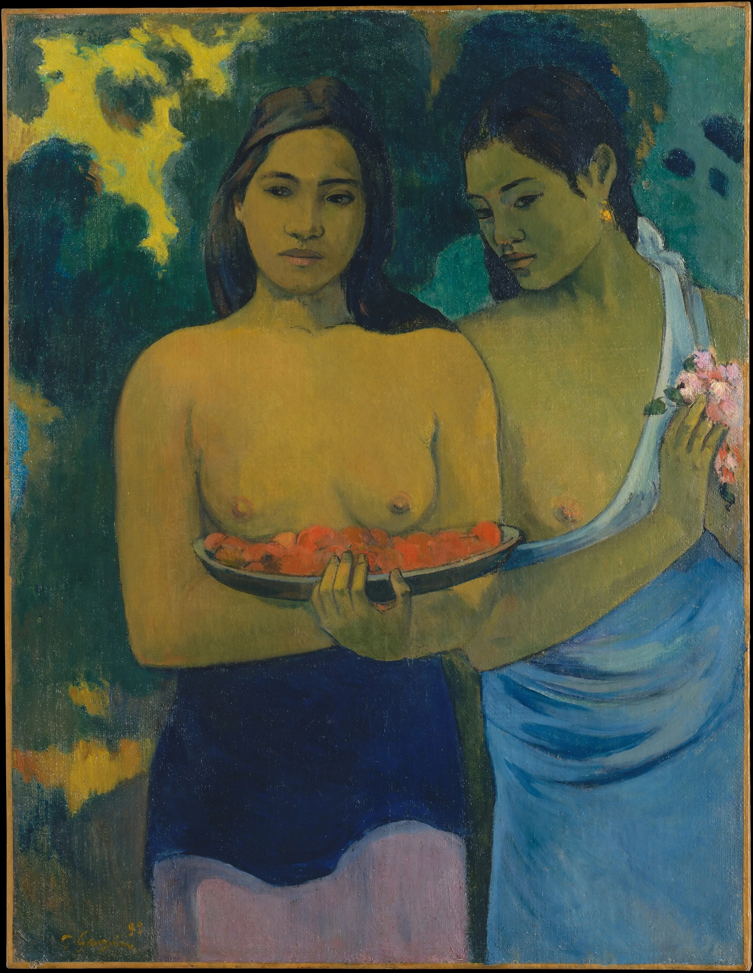 Two Tahitian Women, detail