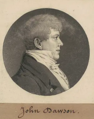 John Dawson, by Charles B. J. Févret de Saint-Mémin, ink, 1809