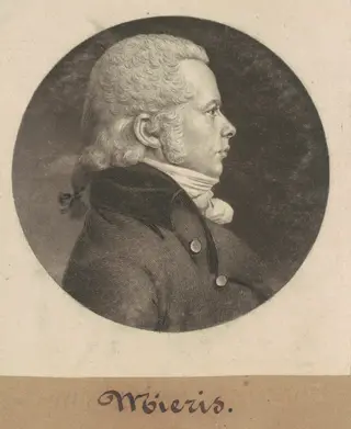Mieris, by Charles B. J. Févret de Saint-Mémin, ink, 1800