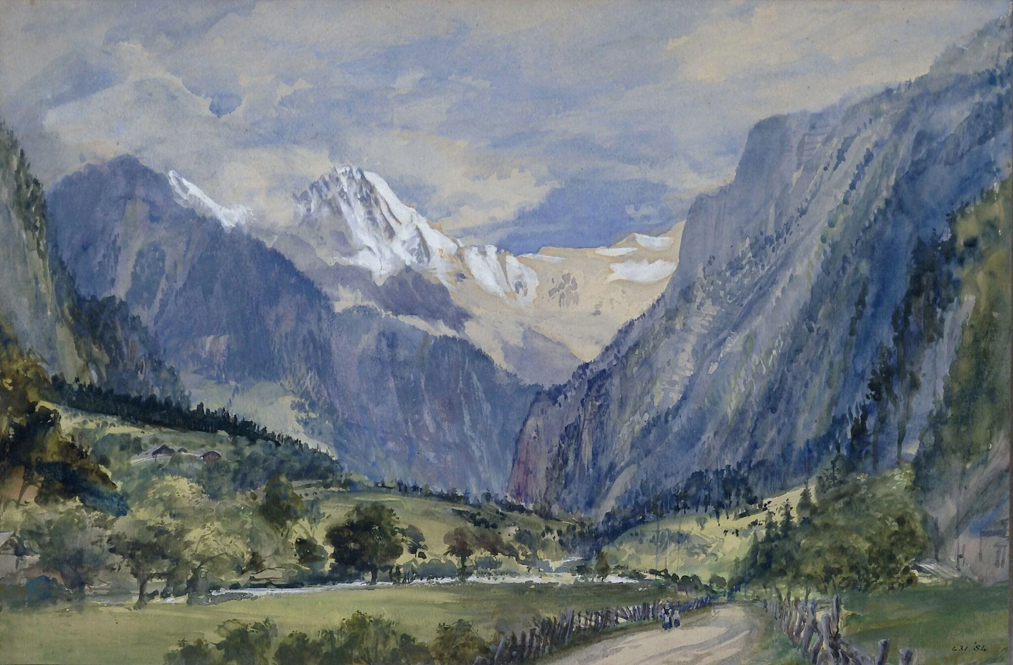 The Jungfrau from Interlaken in Switzerland, detail