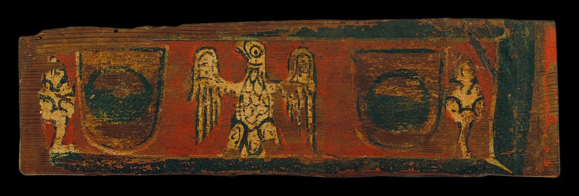 Ceiling panel with an eagle between coats of arms of the Caldes family and plant motifs, detail