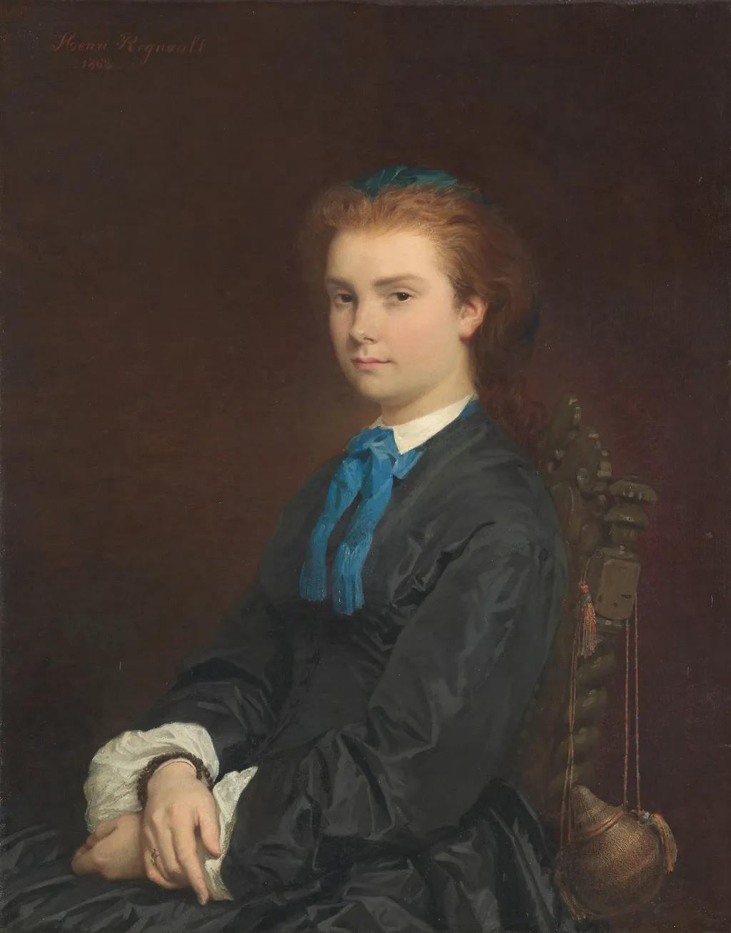 Portrait of a Young Woman, by Henri Regnault, oil, 1863