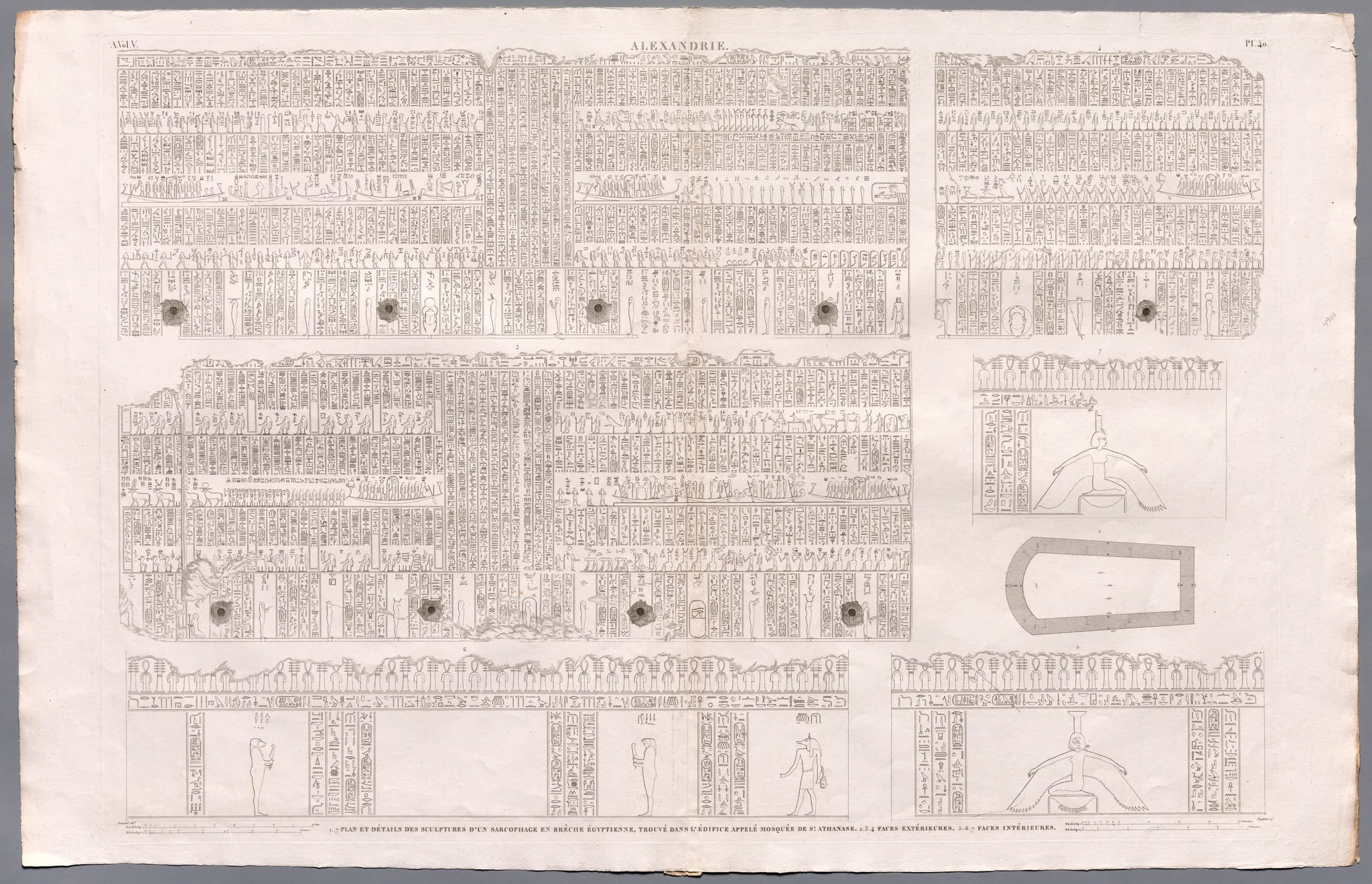 Description of Egypt: Memphis and Environs, Alexandria, Vol. V, Pl. 40, detail