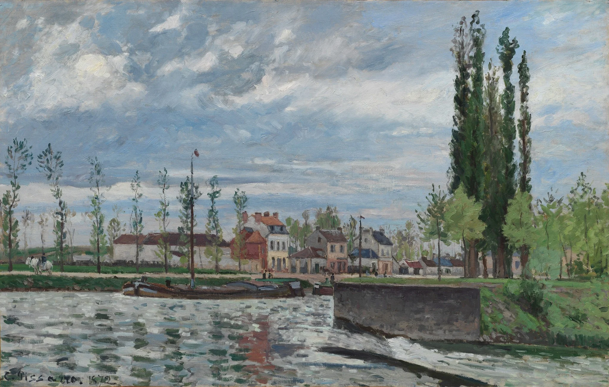 The Lock at Pontoise, detail