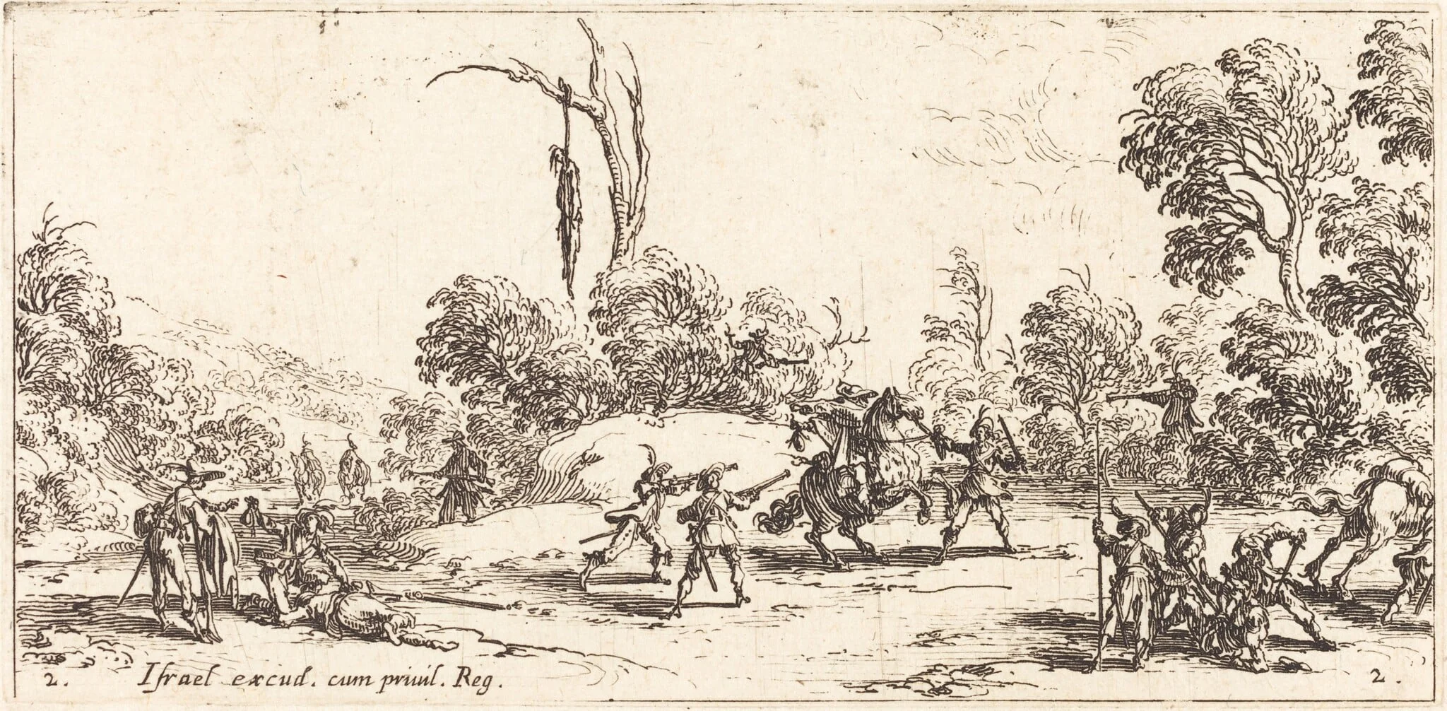 Attacking Travelers on the Highway, detail