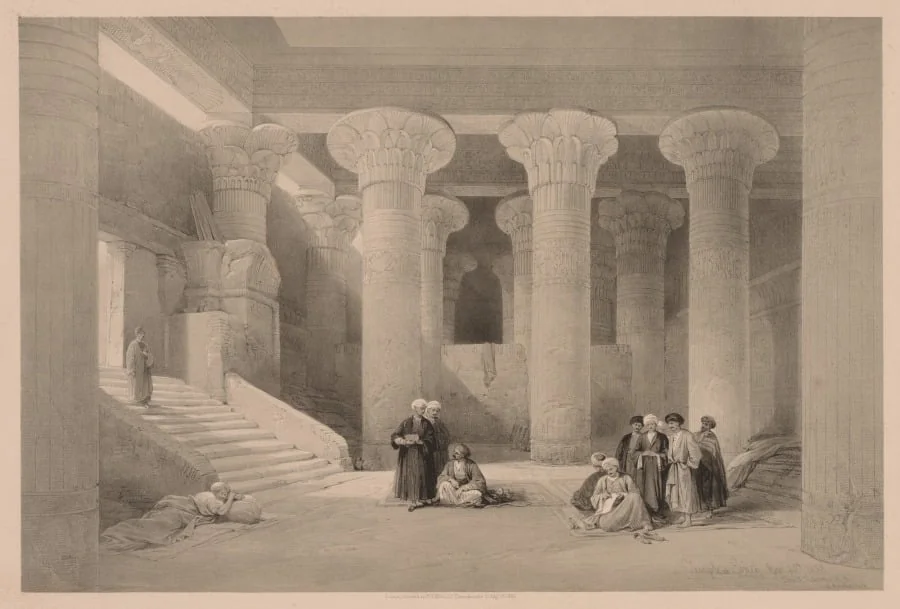 Egypt and Nubia: Volume I - No. 24, Temple at Esneh, detail