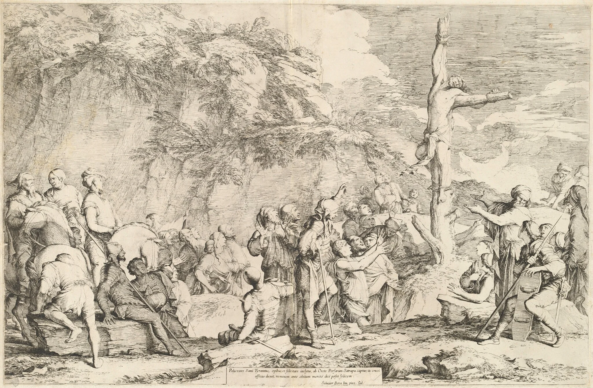The Crucifixion of Polycrates, detail